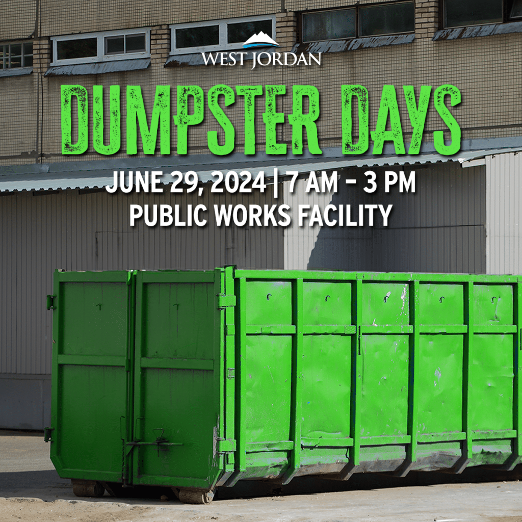 West Jordan Dumpster Day - Calendar